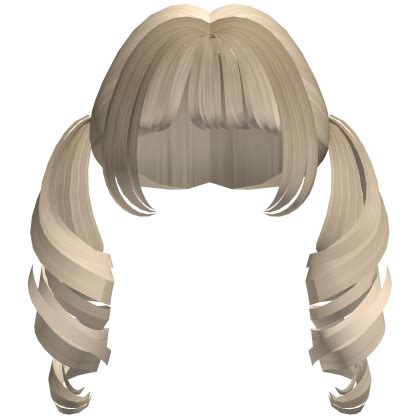 Blonde Popstar Low Gyaru Curled Pigtails W Bangs Roblox