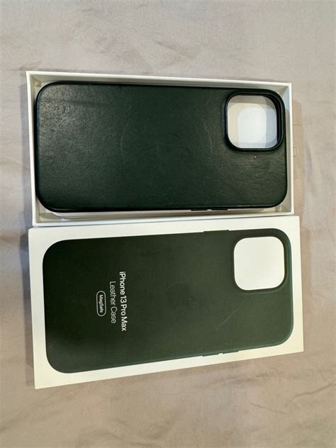 Original Leather Case Sequoia Green Iphone 13 Pro Max Mobile Phones