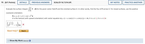 Evaluate The Surface Integral Sfds For The Given Chegg