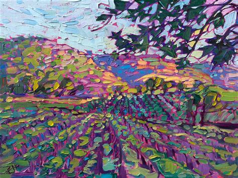 Vineyard Dawn Contemporary Impressionism Paintings By Erin Hanson