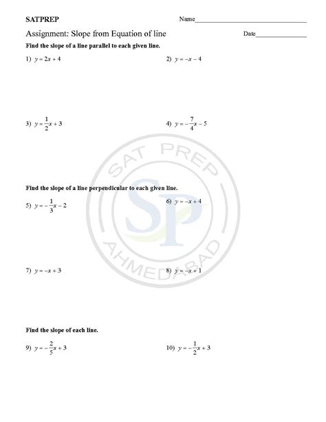 Slope Of Equation Of Lines Is Part Of Coordinate Geometry It Is Sat Math