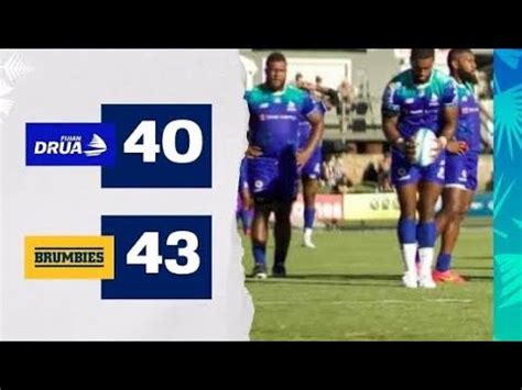 Fijian Drua VS Brumbies Pre Season Highlights 2024 YouTube