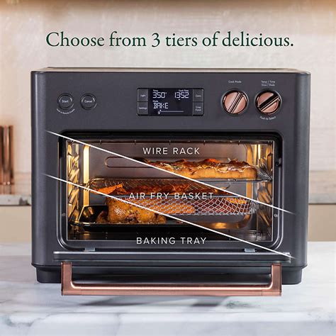 Ge Cafe Couture Matte Black Air Fryer Toaster Oven Reviews Crate And Barrel