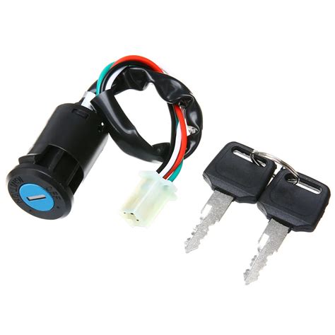 Mayitr 1pc Universal Motorcycle Motorbike Ignition Switch Key With 4