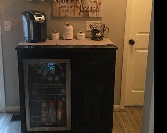 Rustic X Coffee Bar Rustic X Farmhouse Coffee Bar Mini Fridge Table