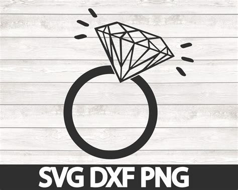 Wedding Svg Diamond Engagement Ring Svg Diamond Ring Svg Etsy