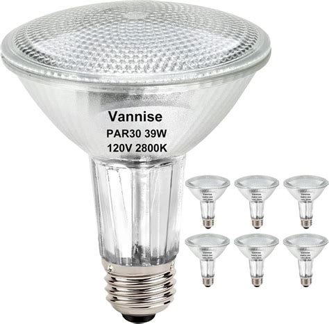 Vannise PAR30 Halogen Bulb 39W 120V 6 Pack High Output PAR30 Long Neck