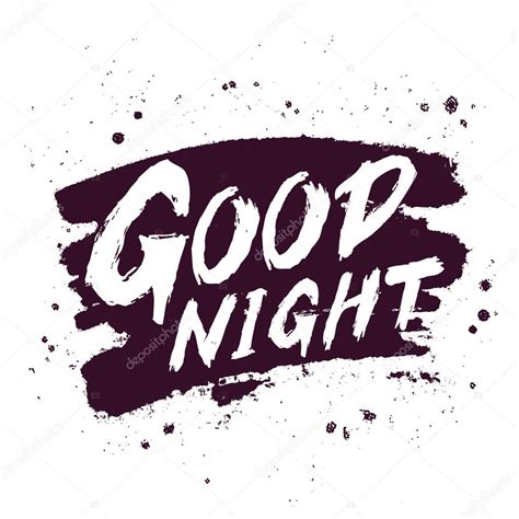 Good Night Trend Calligraphy Stock Vector Image By ©chekat 116217732