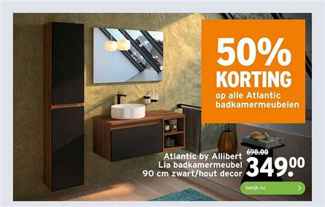 Atlantic By Allibert Lia Badkamermeubel 90 Cm Zwart Hout Decor 50