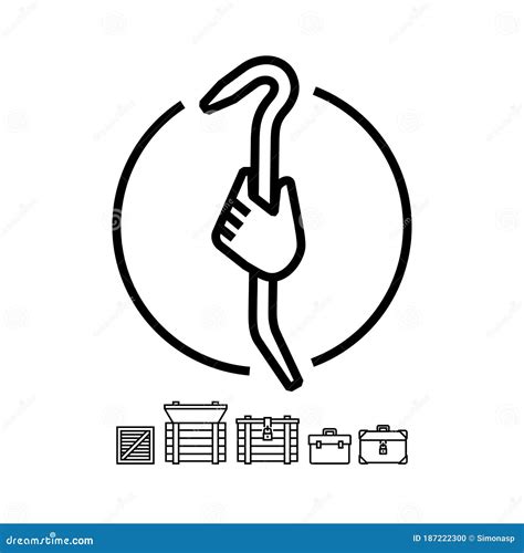 Hand Holding Crowbar Vector Illustration 187222300