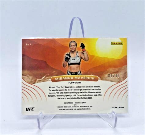 UFC 2023 MIRANDA MAVERICK 4 BLUE 1 49 Rising Suns Panini Donruss