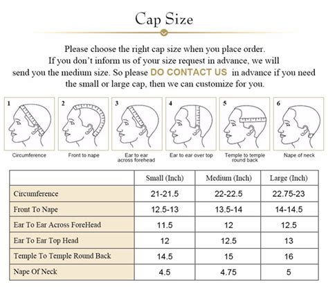 Wig Cap Size Chart A Visual Reference Of Charts Chart Master