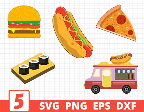 Fastfood Svg Bundle Fast Food Cricut Burger Clipart By Svgocean