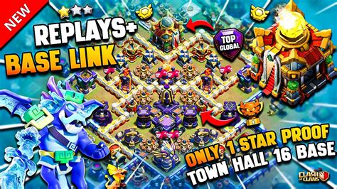 Unbeatable TH16 Base Link With Replays ONLY 1 STAR Town Hall 16