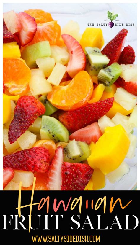 Hawaiian Fruit Salad With Pudding Cheesecake Filling A Tropical Dessert Salad Hawaiian Fruit