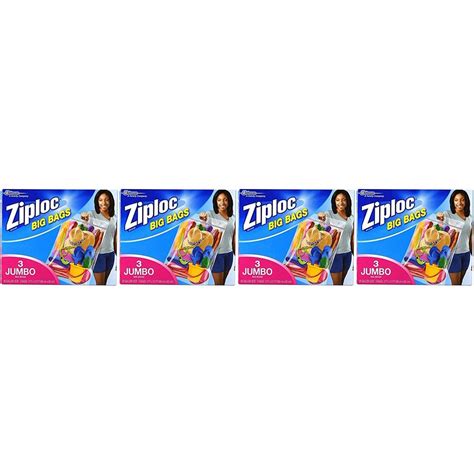 Ziploc Big Bags, XXL Double Zipper Bag - 6 Count .2 Pack - Walmart.com ...