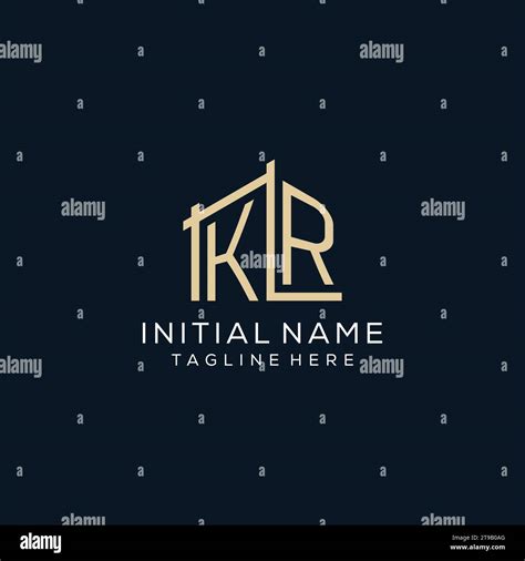 Initial KR Logo Clean And Modern Architectural And Construction Logo