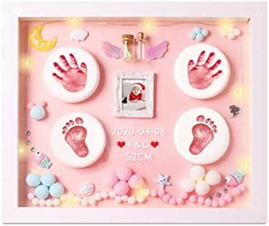 Charismomic Baby Clay Handprint Footprint Wooden Frame With Led Light