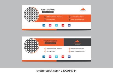 Creative Clean Business Card Template Flat Stock Vector Royalty Free