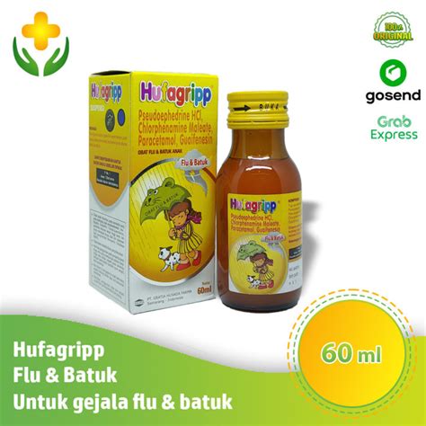 Hufagrip Flu Batuk Sirup 60ml Obat Batuk Pilek Demam Hufagrip Kuning