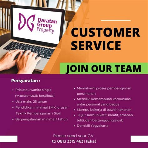 Lowongan Kerja Customer Service Di Daratan Group Property Lokerjogja Id