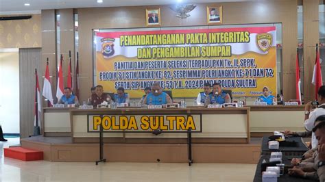 Ciptakan Seleksi Transparan Dan Akuntabel Polda Sultra Tandatangani