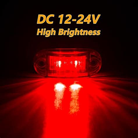 10 Pack Red Dc12 24v Ip68 Waterproof Led Trailer Lights Kit Front Rear Led Side