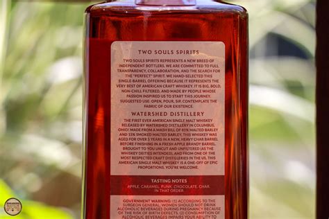 Two Souls Spirits Ohio American Single Malt Apple Brandy Finished