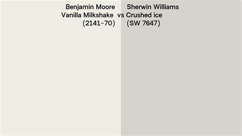 Benjamin Moore Vanilla Milkshake 2141 70 Vs Sherwin Williams Crushed