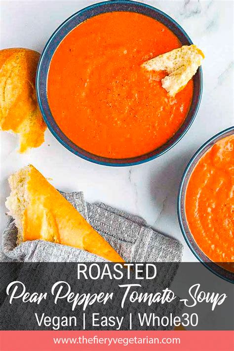 Roasted Red Pepper Soup With Pear Stuffed Peppers Stuffed Pepper