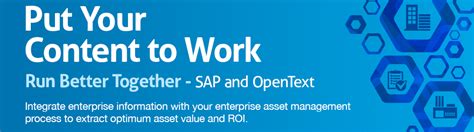 Sap Operational Excellence Opentext Corporation