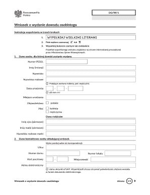 Wniosek O Dowód Osobisty Pdf Fill and Sign Printable Template Online