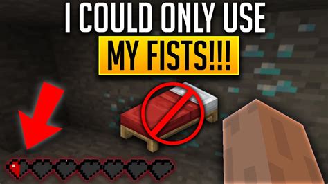 FISTS ONLY CHALLENGE Minecraft Hypixel Solo Bed Wars Difficulty