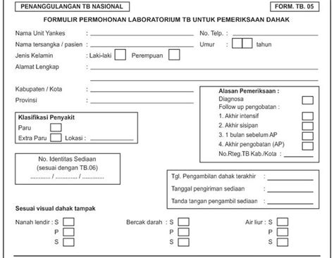 Buku Formulir Permintaan Pemeriksaan Laboratorium