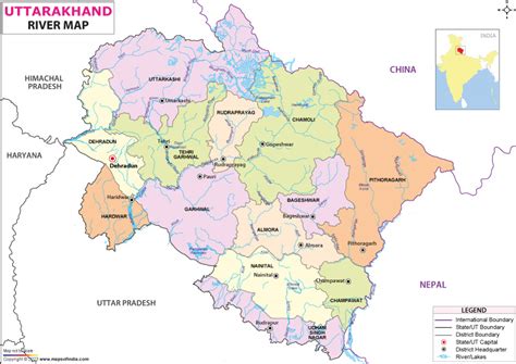 Uttarakhand River Map