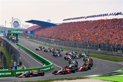 Start Of The Dutch Grand Prix With Max Verstappen On Front And Behind