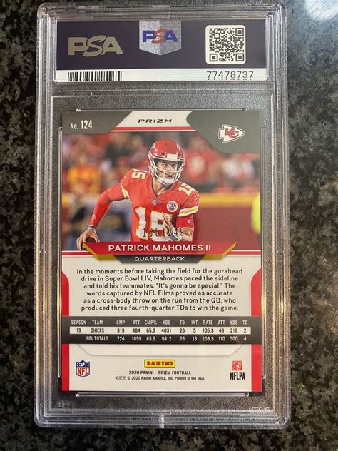 Panini Prizm Orange Patrick Mahomes Psa Gem Mint Ebay