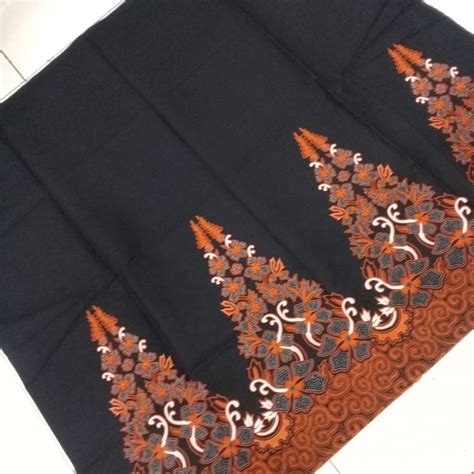 Kain Batik Motif Cemara Hitam Coklat Batik Lintang Asmoro