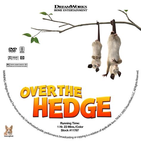 Over the Hedge dvd labels (2006) R1 Custom