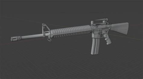 M16 Rifle 3d Asset Cgtrader