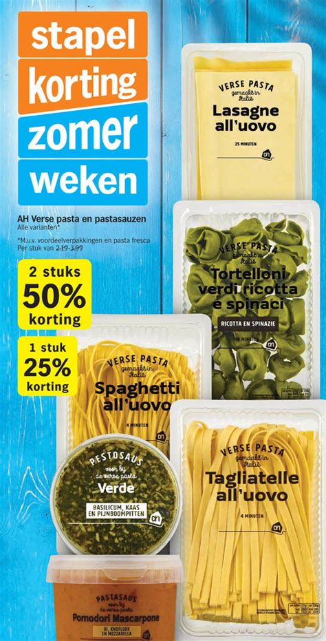 Ah Verse Pasta En Pastasauzen Aanbieding Bij Albert Heijn