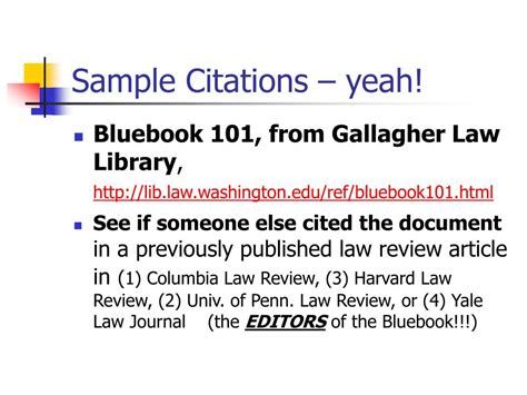 Ppt Bluebook And Legal Citations For Washington Undergraduate Law