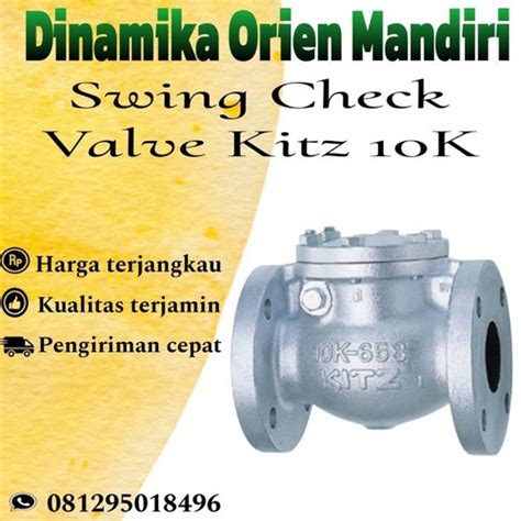 Jual Swing Check Valve Kitz 10K Cast Iron 4 Inch Jakarta Barat