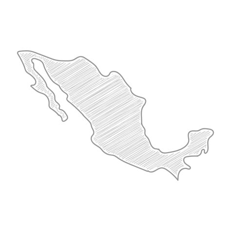 Premium Vector | Mexico map drawing pencil sketch