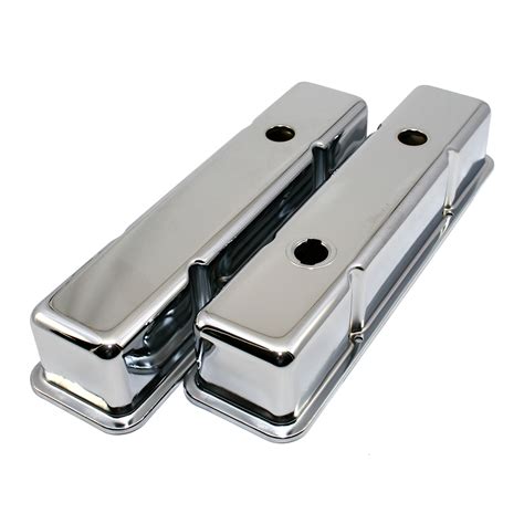 ARC A9519 Small Block Chevy 58 86 Chrome Tall Valve Covers W Oil Cap