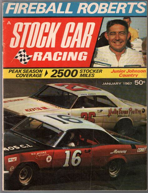 Stock Car Racing Junior Johnson Fireball Roberts Nascar Vg