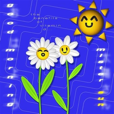 Two Daisies With Faces Drawn On Them In Front Of A Blue Background And