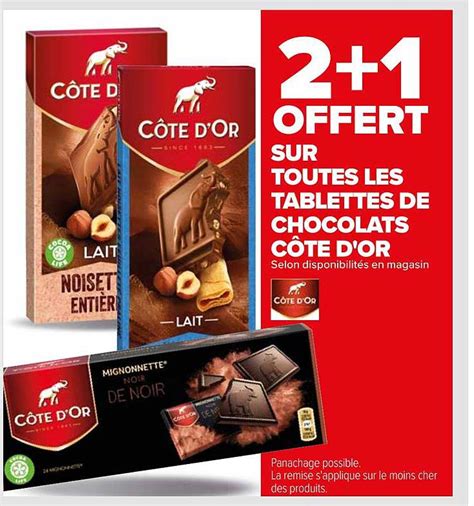 Promo Les Tablettes De Chocolats Côte D or chez Carrefour iCatalogue fr