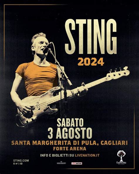 Sting Italia 2024 A Cagliari Forte Arena Biglietti E Costo