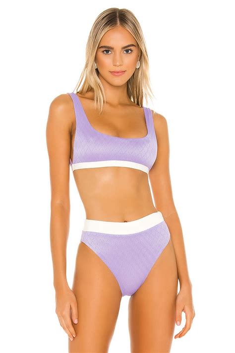 Kya Abbey Reversible Bikini Top In Periwinkle Bellini Revolve